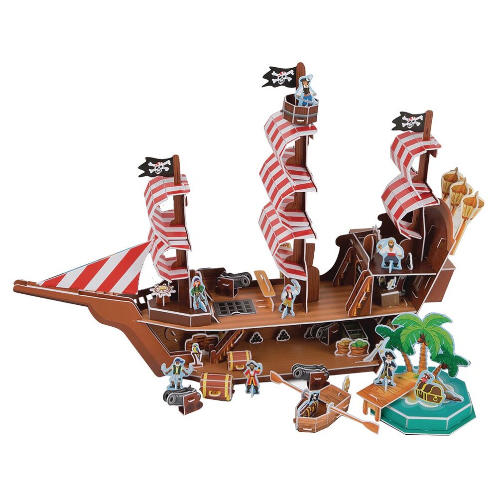Cardboard‎ 3d pirate ship
